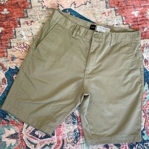 RVCA Weekend Chino Olive Shorts Sz 33